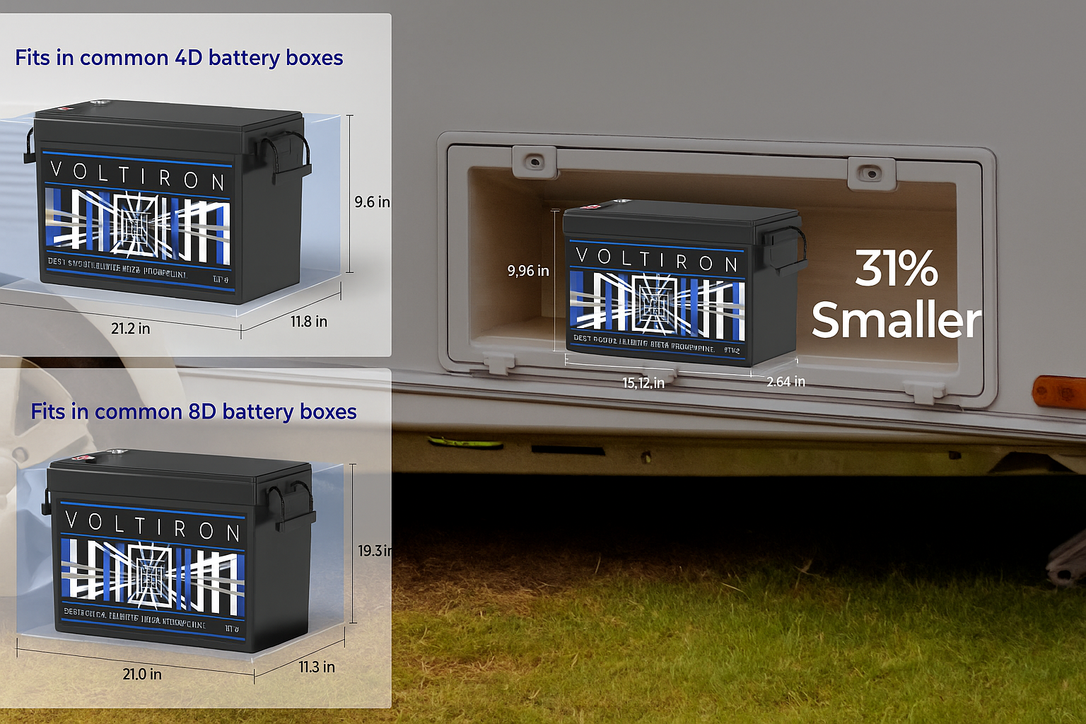 Lithium - 12.8V 200A LiFePO4 Battery Portable Power Caravan Camping Marine